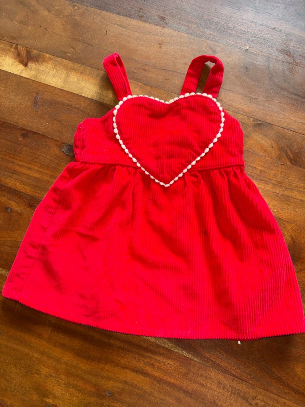 Old Navy Kids Red Heart‎ Appliqué Corduroy Sundress Sleeveless 6-12M